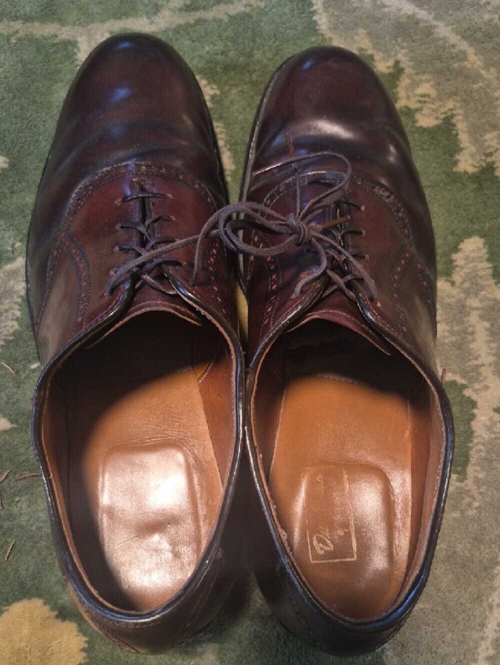 Alden Dark Brown Leather Lace-Up Dress Shoes - Picture 6 of 10